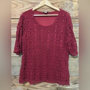 Crochet overlay top.